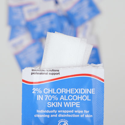 Clinell 2% Chlorhexidine in 70% Alcohol Wipes - 25 Pack