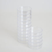 10 Petri Dishes, 3 Vent, Sterilized, Plastic, 55mm x 12mm