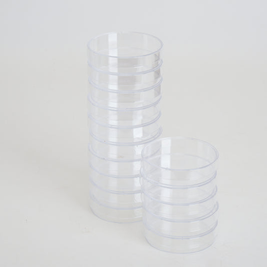 15 Petri Dishes, 3 Vent, Sterilized, Plastic, 55mm x 12mm