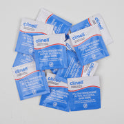Clinell alcohol wipes on white background