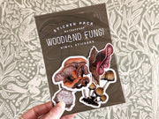 Woodland Fungi Sticker Pack by Moss and Morchella