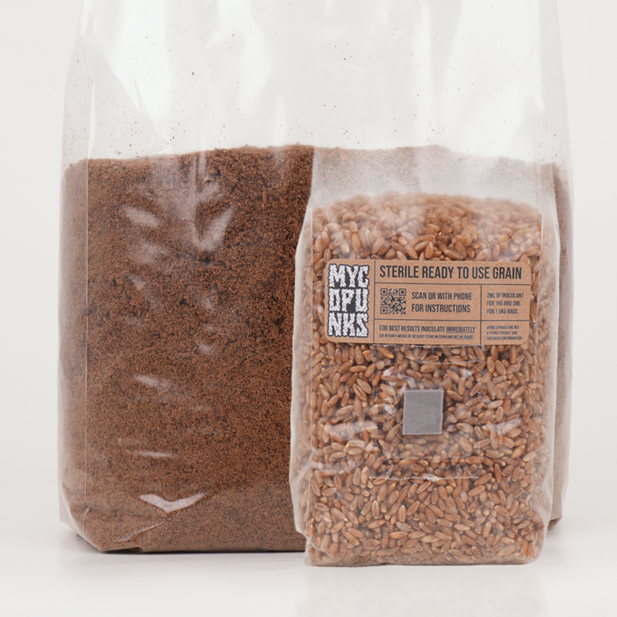 1kg Sterile Grain + 4kg Supplemented Hardwood Substrate Bundle