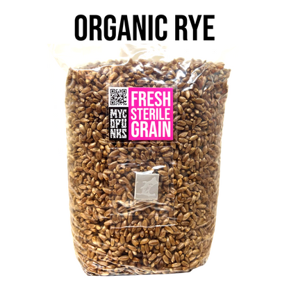 Sterile Organic RYE Grain for Mushroom Spawn Production