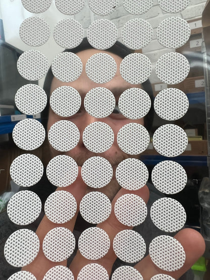 Microppose Adhesive lid filters for air exchange cultivating fungi
