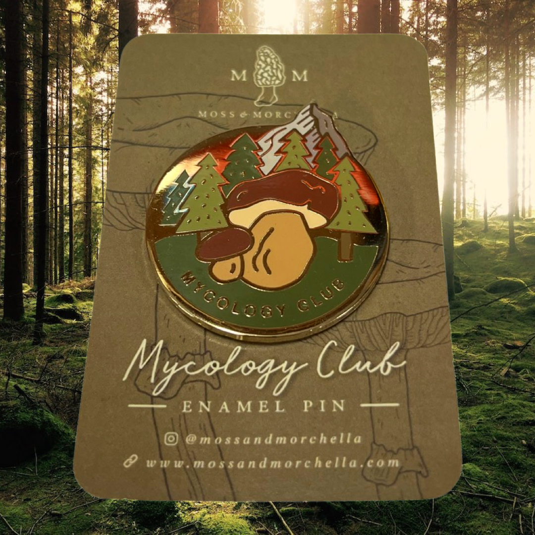 "Mycology Club" Enamel Pin Badge by Moss and Morchella