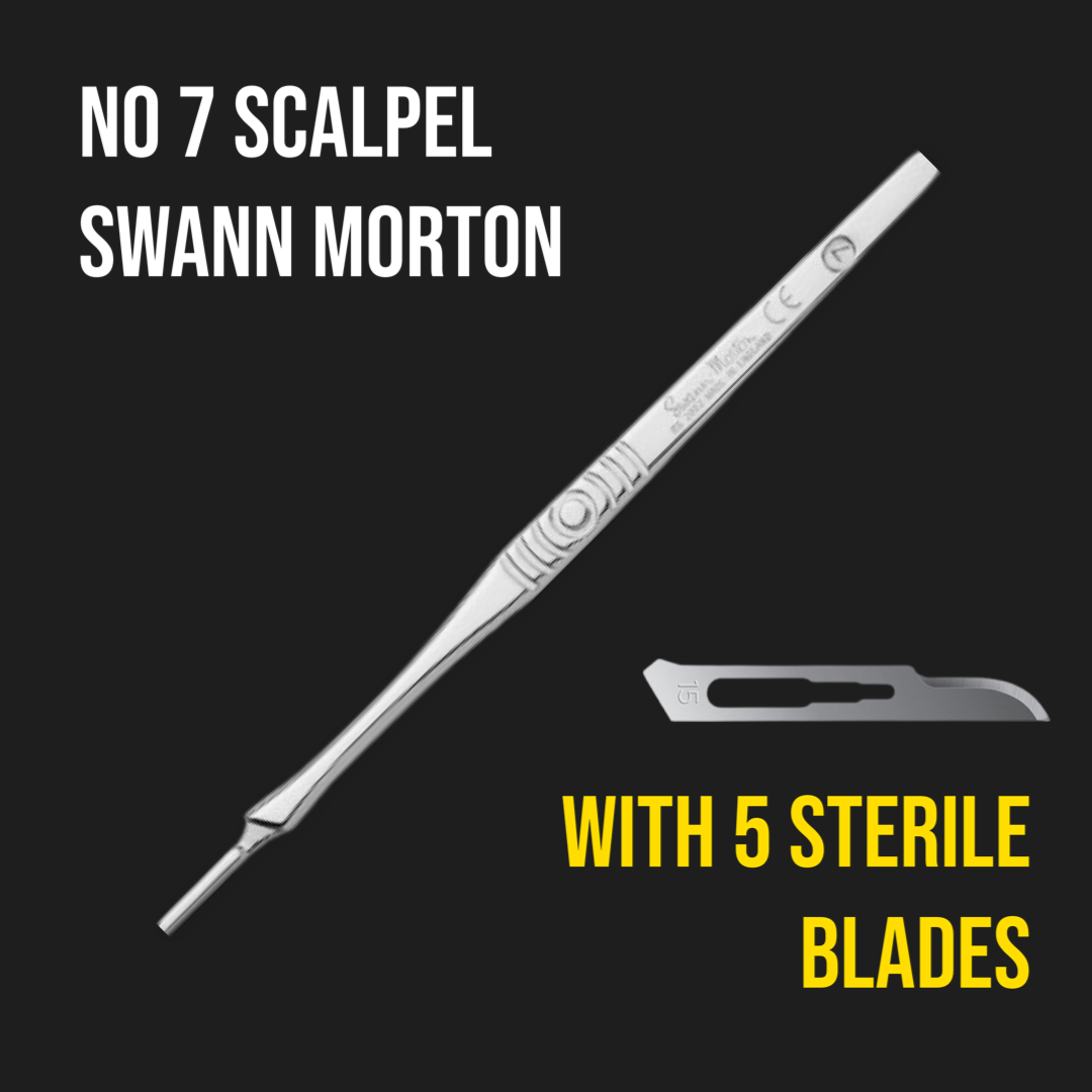 MycoPunks - Swann Morton #7 Pro scalpel handle with 5 x sterile blades - Lab Consumables