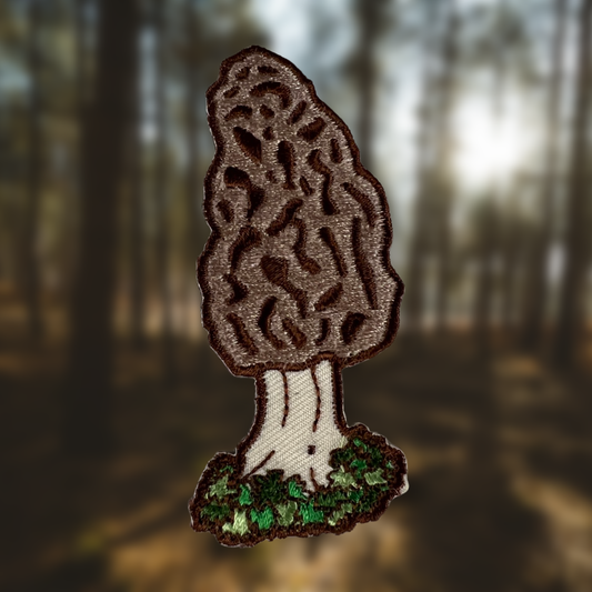 Morel Mushroom Embroidered Patch by Moss and Morchella